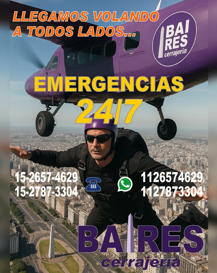 BAIRES Cerrajero — emergencias las 24 horas en toda la Ciudad