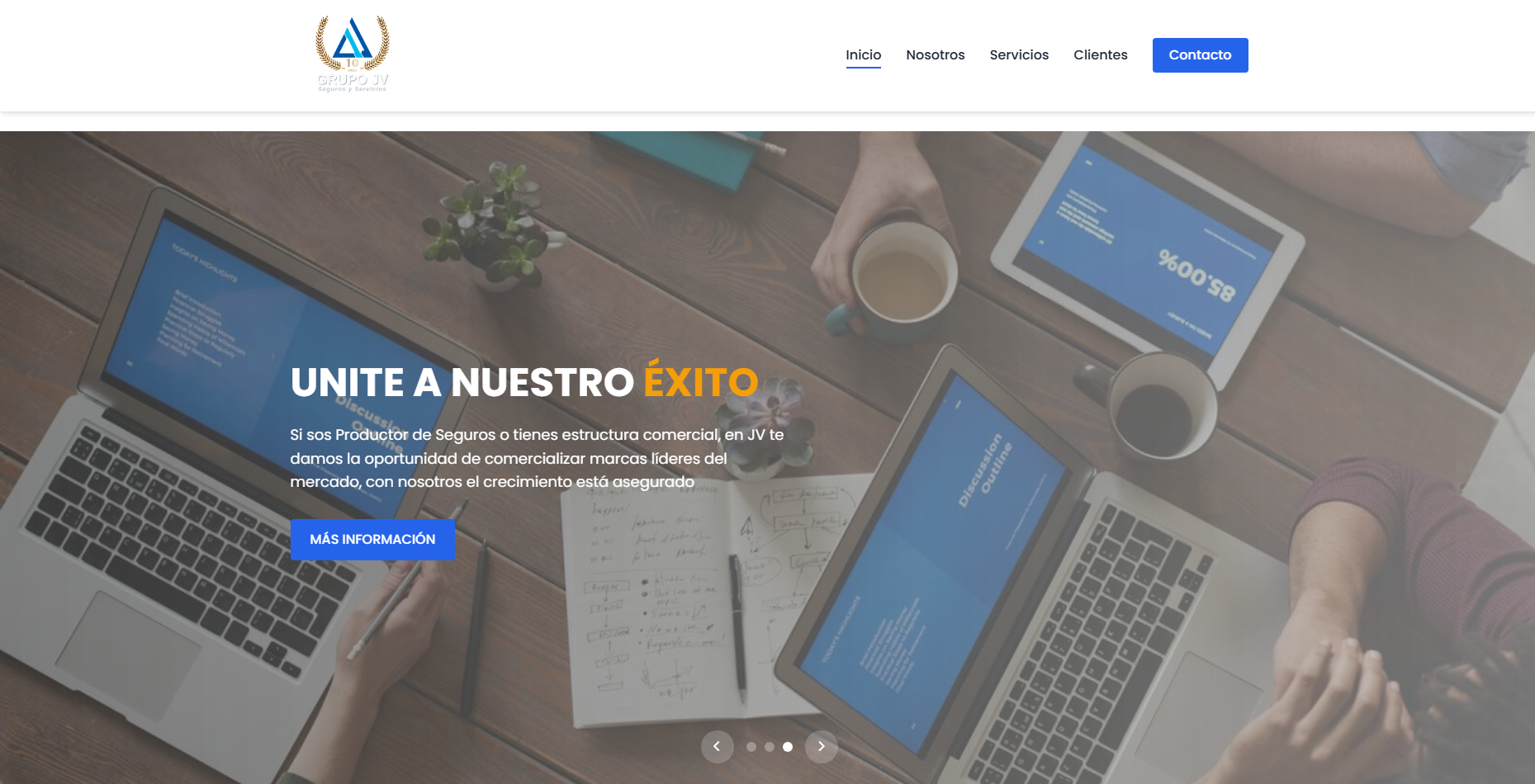 FOTO DE PAGINA WEB GRUPO JV